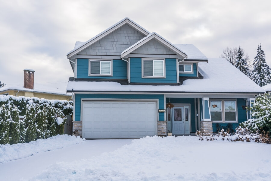 Winter interlocking driveway