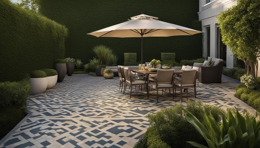 interlocking tiles patio