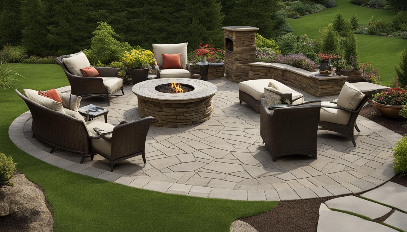 Interlocking patio features