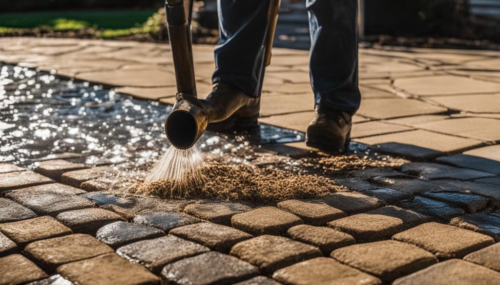 Permeable interlocking driveway maintenance