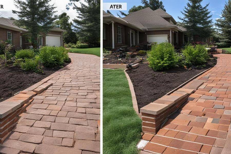 Before/After Interlock Repair Caledon