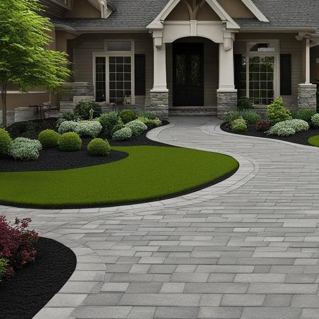 front yard walkway installation